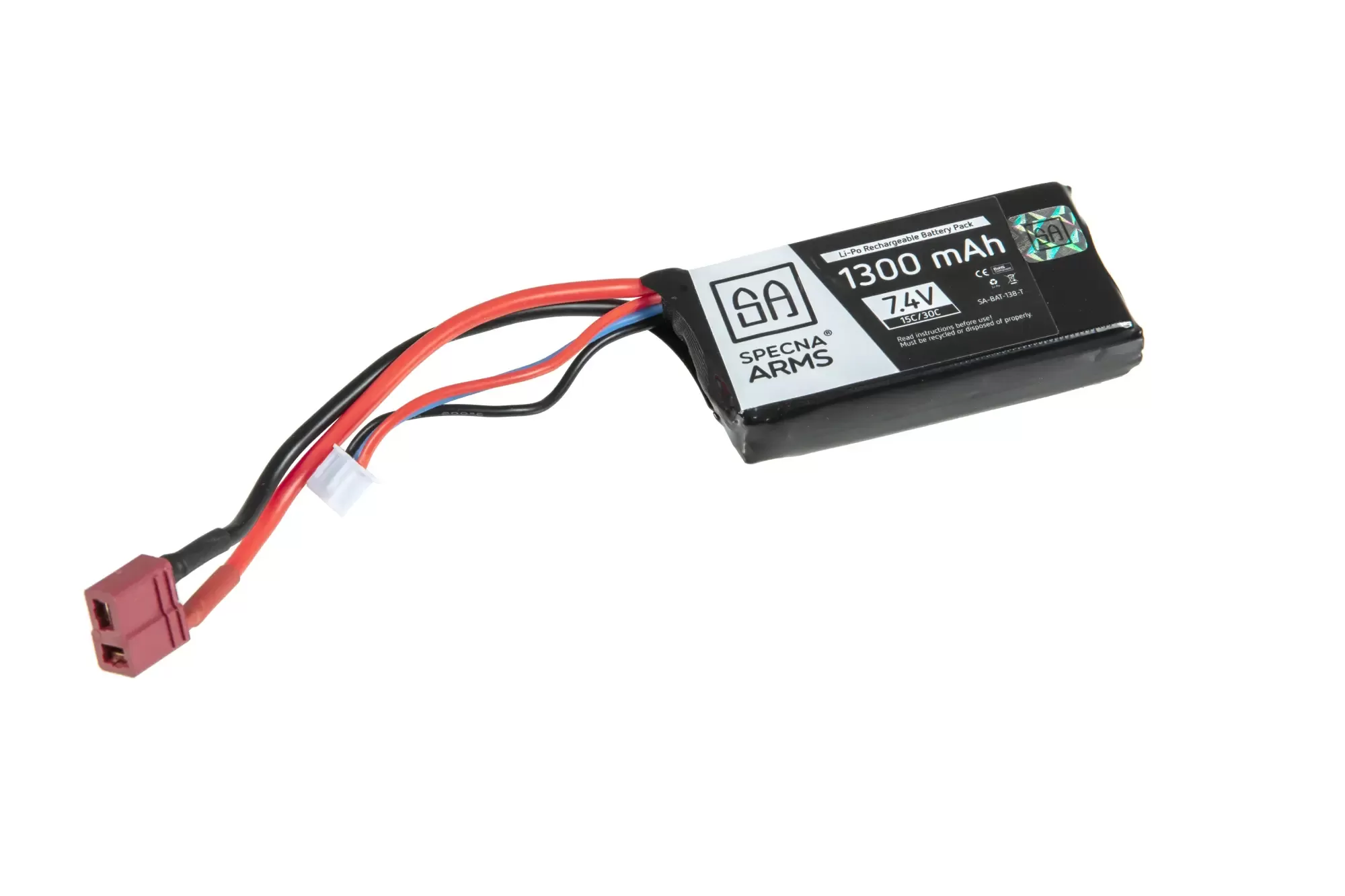 7,4V 1300mAh 15/30C LiPo baterie - T-Connect (Deans)