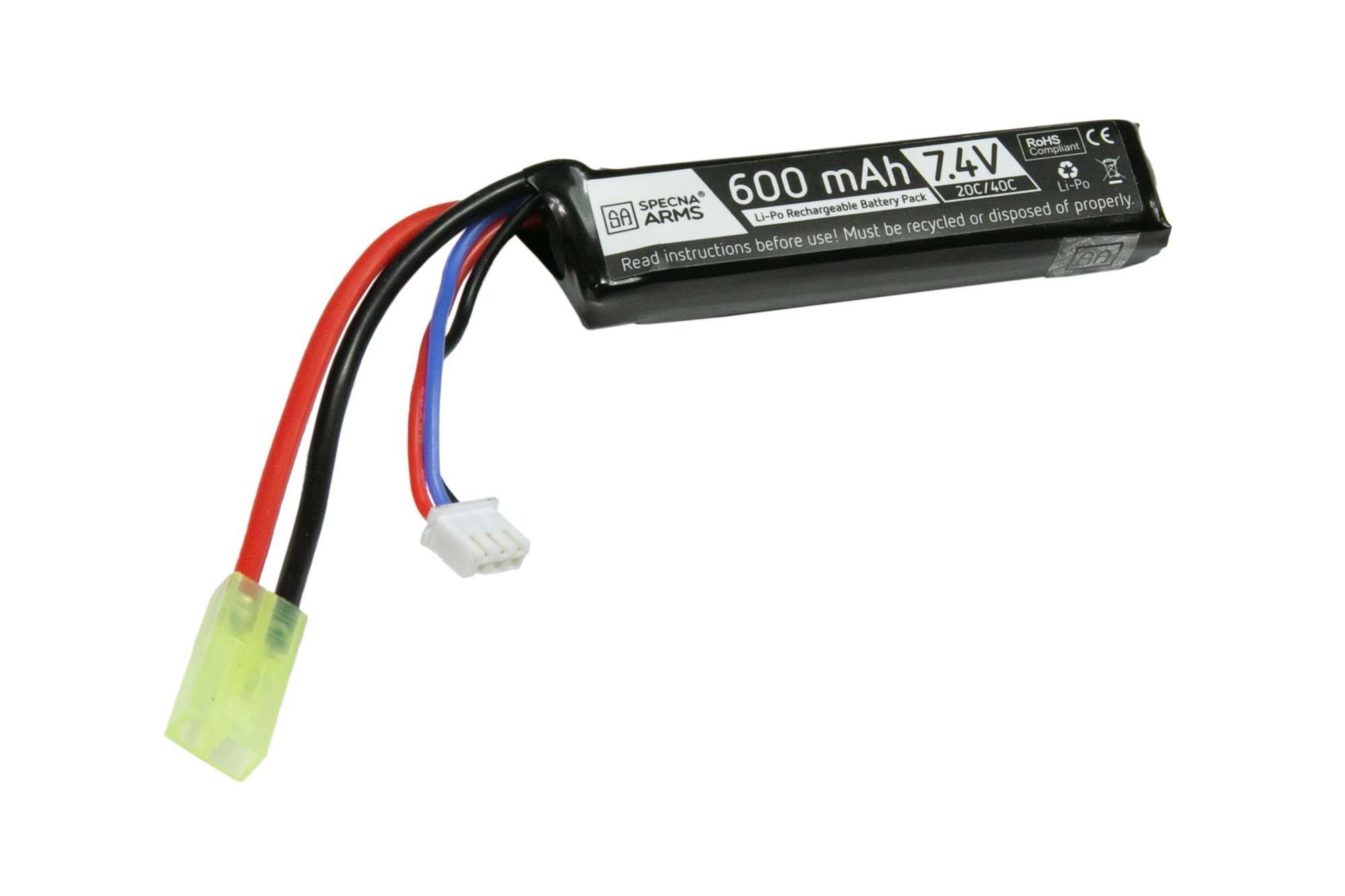 7,4V 600mAh 20/40C LiPo baterie pro PDW - Tamiya mini