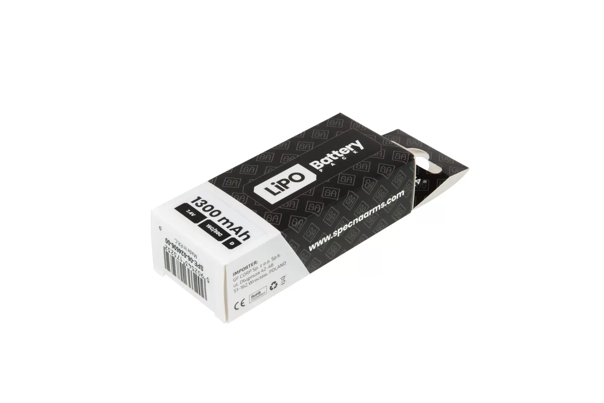 7,4V 1300mAh 15/30C LiPo baterie - T-Connect (Deans)