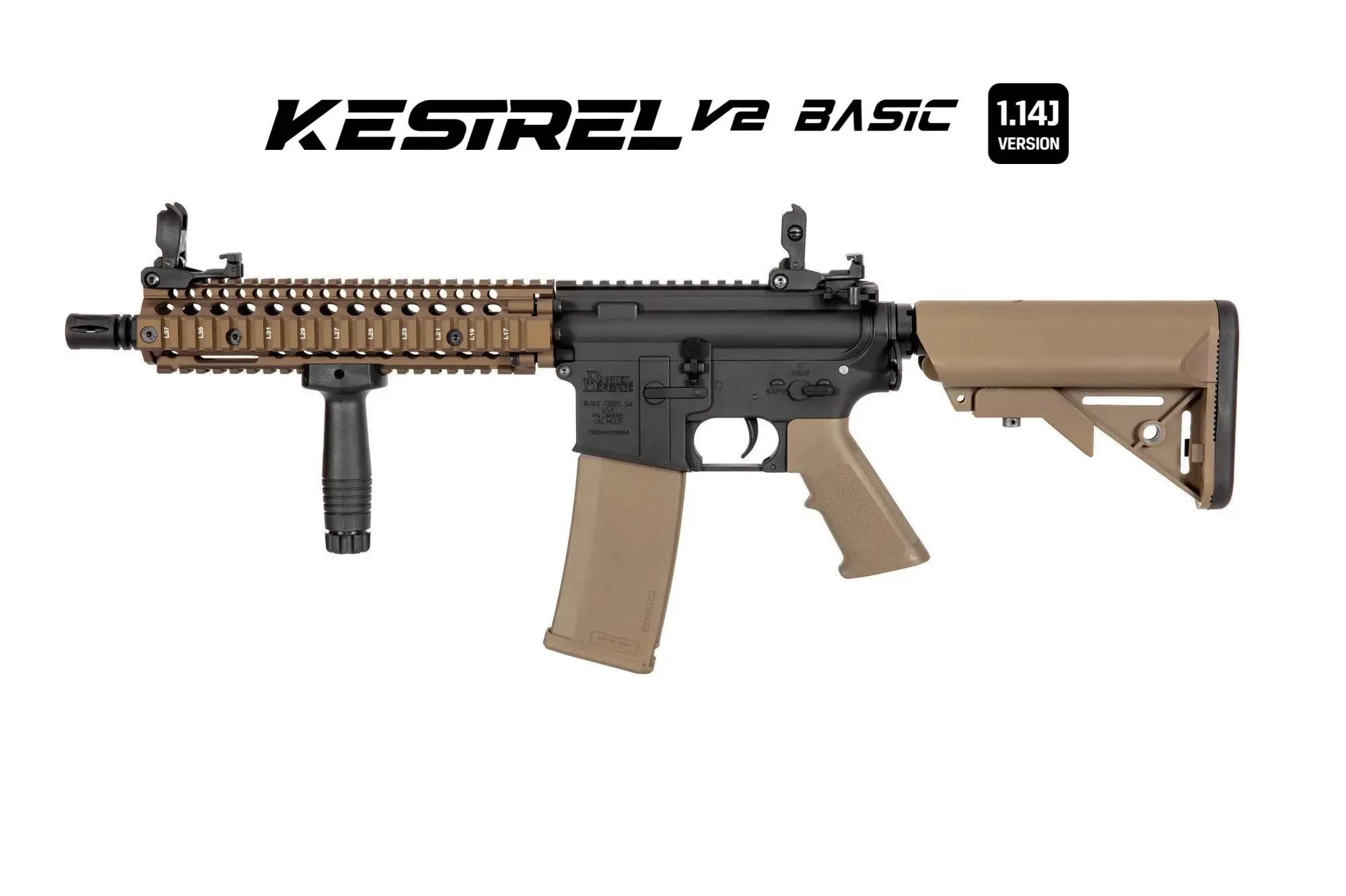 Airsoftová puška Specna Arms Daniel Defense® MK18 SA-E19 EDGE™ Kestrel™ ETU 1.14 J Chaos Bronze